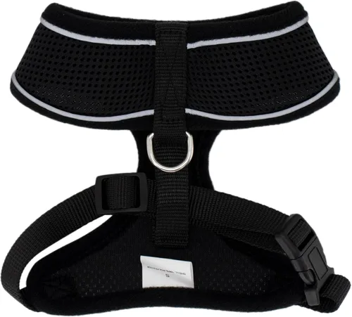 Miniatura 7 de AIITLE Arnés para cachorro, malla transpirable de triple capa, ajuste ajustable y diseño reflectante, chaleco sobre la cabeza sin asfixia para uso