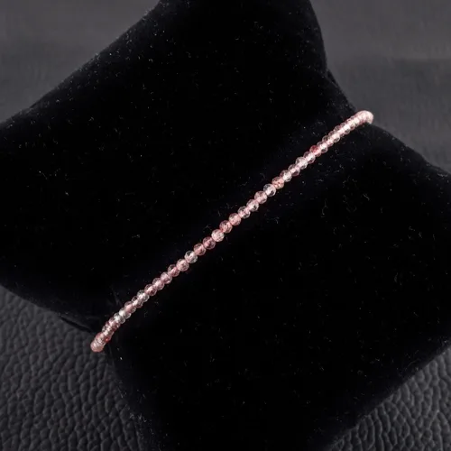 Miniatura 66 de Natural Gemstone Micro Round Beads Dainty Choker Bangle Bracelet, Handmade Jewelry for Women, Healing Chakra Crystals Silver Plated Chain 8 inch