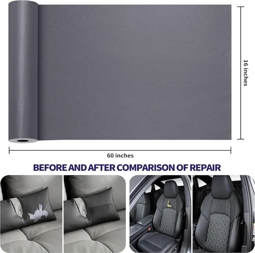 Miniatura 3 de Kit de Cinta de Parche para Reparación de Cuero, Reparación de Cuero Autoadhesiva para Muebles, Sillón, Sofá, Asientos de Auto, Silla de Oficina