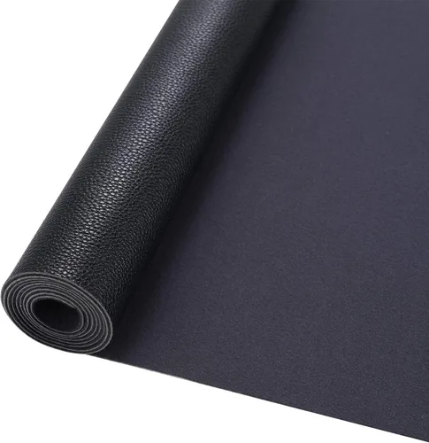 AOUXSEEM - Piel sintética con acabados nacarados para manualidades, tela de poliuretano metalizado con parte trasera de algodón, 1 mm de grosor,