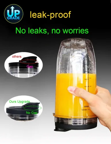 Miniatura 3 de Vaso de repuesto de 18 onzas para licuadora con tapa y sello para Nutri Ninja BL450 BL456 BL480 BL482 BL640 BL642 BL682 BN401 BN751 BN801 Foodi