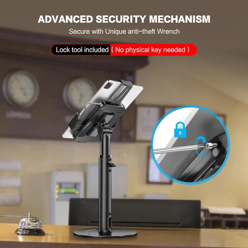 Miniatura 2 de AboveTEK POS - Soporte de quiosco para tableta, soporte universal de bloqueo para tabletas de 7.9 a 11 pulgadas, soporte de seguridad antirrobo