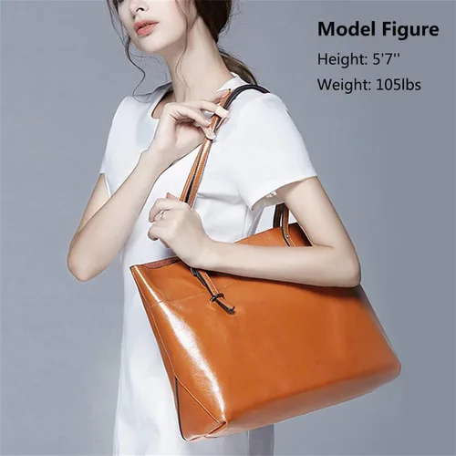 Miniatura 3 de Bolso de hombro para mujer S-ZONE, de estilo clásico y cuero, versión mejorada.
