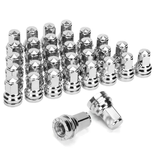 Miniatura 24 de Dynofit Tuercas de llanta OEM de 14 x 2 para F150 2000-2014, tuercas sintonizadoras de acero de fábrica de una sola pieza compatibles con Ford