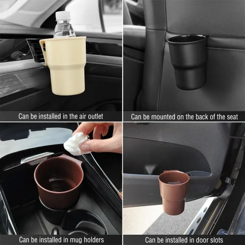 Miniatura 6 de Portavasos Colgante para Parabrisas/Ventanas de Coche, Organizador Multifuncional de Portavasos para Coche/Cesto de Basura, Portavasos Universal
