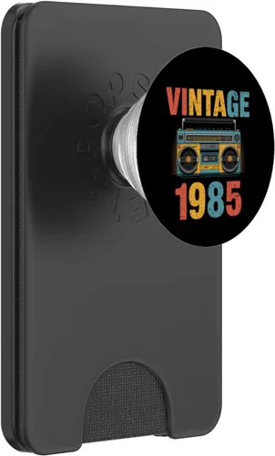 Miniatura 8 de Vintage 1985 Boombox Retro Music Cassette Style PopSockets Adhesive PopGrip