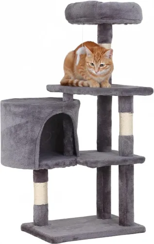 Miniatura 20 de PayLessHere Árbol para Gatos de 54 Pulgadas Torre para Gatos con Poste Rascador para Gatos, Soporte de Condominio para Gatos de Múltiples Niveles
