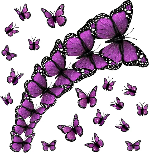 Decoración de mariposa monarca de 4 tamaños, decoración de pared de Halloween, calcomanía magnética 3D de mariposa monarca para manualidades, hogar,