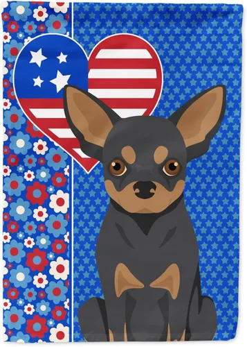 Miniatura 359 de Caroline's Treasures WDK5119GF - Bandera de jardín americana de Airedale Terrier de Estados Unidos, color negro y tostado, bandera decorativa