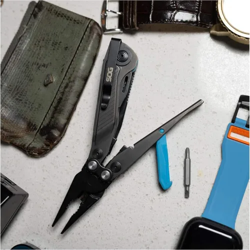 Miniatura 7 de SOG Everyday Daily Solution EDC CRYO D2 Steel - Multiherramienta compacta de acero de tamaño de bolsillo Flash MT, 7 herramientas, carcasa de acero