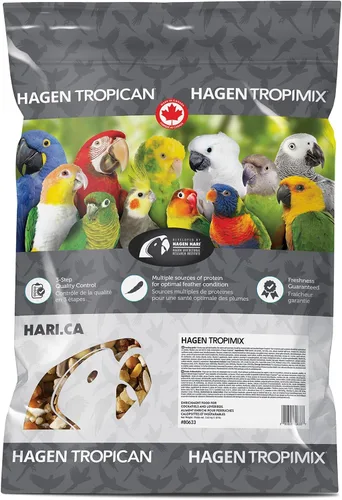 Miniatura 6 de Hari Hagen Tropimix Alimento enriquecedor para cacatúas y tortolitos, 2 libras - HARI Loro alimento con semillas, frutas, nueces, verduras, granos