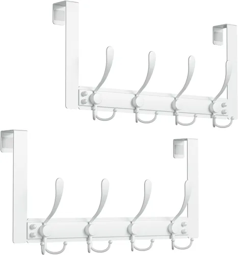 Miniatura 10 de Ganchos Resistentes para Puerta a Prueba de Óxido - Toallero de 25 lb para Puerta, Gancho de Toalla para Puerta, Colgador de Puerta para Baño