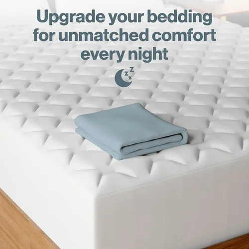 Miniatura 6 de Superity - Sábana bajera ajustable de lujo de calidad hotelera para cama Queen corta, 100% algodón, ultrasuave, amigable con la piel e Azul