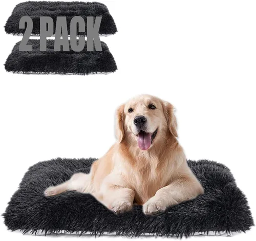 Miniatura 10 de Cama lavable a máquina, almohadilla de felpa de lujo para perros y gatos, tapete inferior antideslizante para perrera, camas peludas para razas
