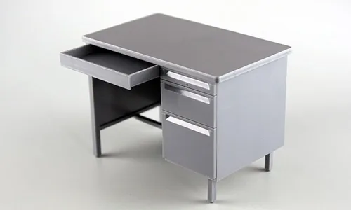 Miniatura 5 de Hasegawa FA03 Serie de accesorios de figura 1/12, escritorio y silla de oficina, modelo de plástico