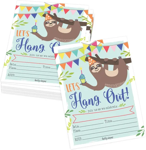 Miniatura 17 de Hadley Designs Invitaciones de cumpleaños para niños y niñas con temática de corral – 25 invitaciones de fiesta de cumpleaños de animales de granja