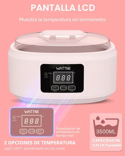 Miniatura 6 de Máquina de cera de parafina para manos y pies - Kit de calentador de cera de parafina hidratante con temporizador automático y función de mantener