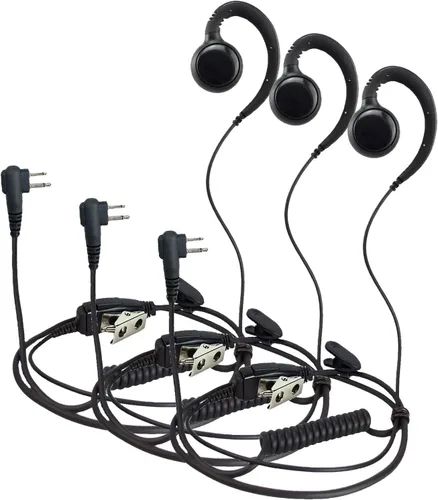 Miniatura 10 de PROMAXPOWER Auricular giratorio PTT de dos vías con forma de C de 1 cable para Motorola CP88, CP100, CP185, CP200D, CLS1110, CLS1410, RDM2070d