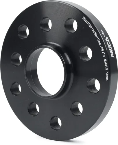 Miniatura 9 de MOCA 2 piezas de espaciadores de rueda de 15 mm 5x100 a 5x112 mm de patrón de pernos 57,1 mm de perforación del cubo M14x1.5 para 1998-2022