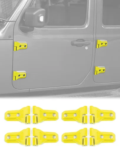 Miniatura 13 de JeCar Cubiertas de Bisagras de Puerta ABS Accesorios Exteriores para Jeep Wrangler JK JKU 2007-2018, Negro
