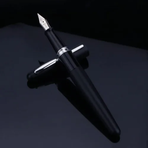 Miniatura 3 de Pluma estilográfica minimalista de lujo con textura de metal, punta fina, coleccionistas, regalo para hombres y mujeres, regalo profesional