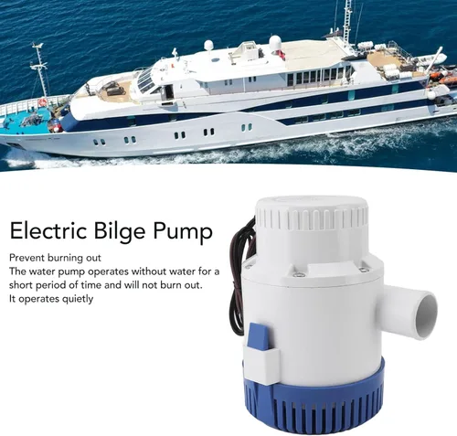 Miniatura 2 de Bewinner Bombas de sentina 3700 GPH de 12 V y 24 V, bombas de sentina eléctricas sumergibles para plomería marina, bomba de sentina eléctrica