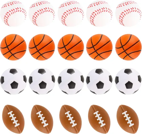 Miniatura 13 de Mini pelotas de béisbol para el estrés, paquete de 20 unidades, mini espuma de béisbol, juguete ansioso, juguete deportivo para niños, escuela