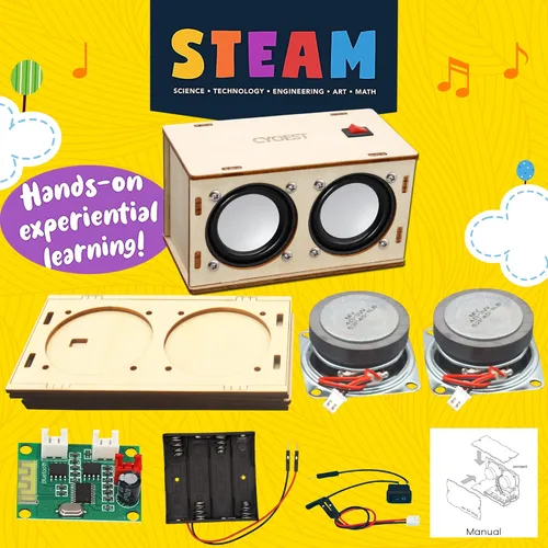 Miniatura 6 de Proyectos STEM para niños y adultos - Construye tu propio altavoz Bluetooth - Kit de electrónica de experimentos científicos Conjunto de bricolaje