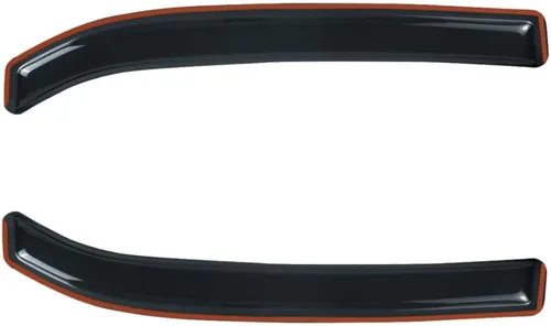 Miniatura 7 de 4 unidades de deflector de lluvia para ventana frontal y trasera en estilo de montaje en canal, tinte de humo oscuro acrílico modificado para Chevy