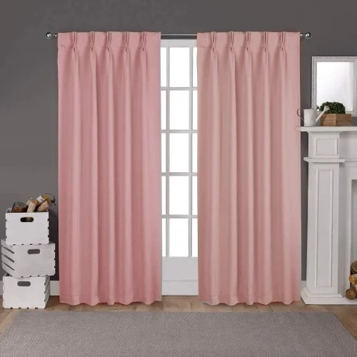 Miniatura 24 de Par de paneles de cortinas plisadas de doble pellizco para ventana (con 2 paneles combinados, 42 pulgadas de ancho x 45 pulgadas de largo)
