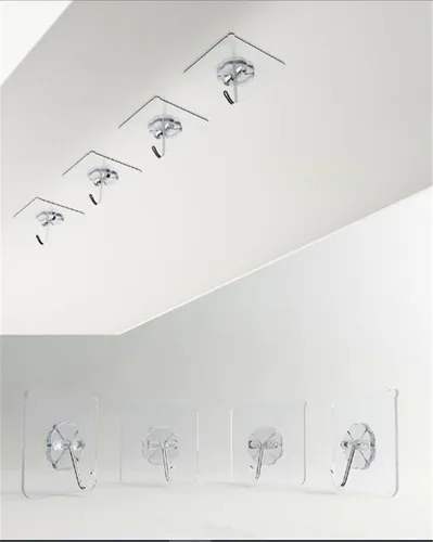 Miniatura 4 de Ganchos de pared adhesivos Perchas de pared adhesivas de alta resistencia de 13 libras Ganchos de cocina, sala, dormitorio estudiante dormitorio