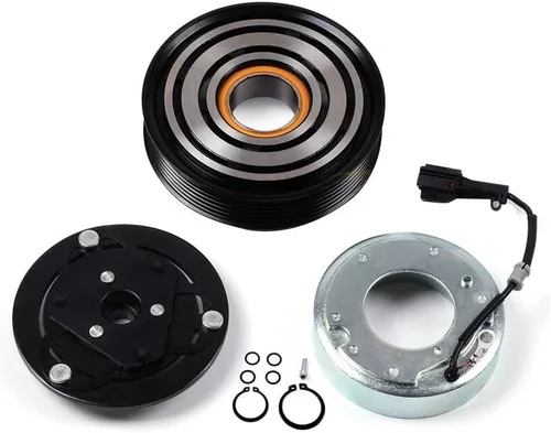 Miniatura 19 de CCIYU Embrague del compresor de CA para el coche 2001 2002 2003 2004 2005-2006 para Hyundai Santa Fe 2.7L Aire acondicionado compresor embrague