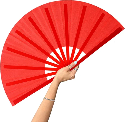 Miniatura 15 de Ventilador grande de 13 pulgadas para baile de línea, abanicos de mano para mujer, plegables, botas en el suelo, portátil para exteriores, boda