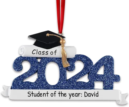 Miniatura 18 de Adornos de graduación personalizados 3D de la clase de 2025, adornos de árbol personalizados para 2025, regalos de graduación personalizados
