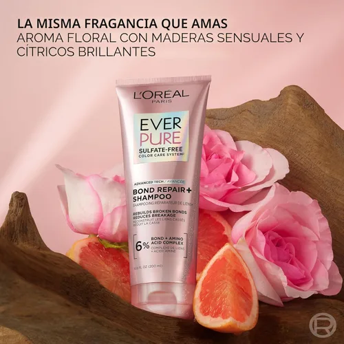 Miniatura 7 de L'Oreal Paris EverPure - Kit de champú y acondicionador fortalecedor para cabello teñido, 6.8 onzas (juego de 2)
