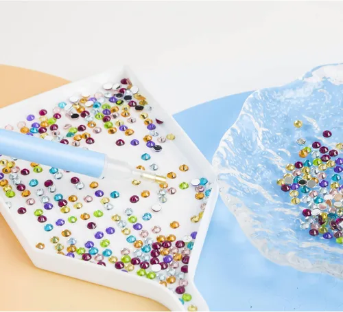 Miniatura 9 de Cuentas de Pintura de Diamantes de Imitación, Brocas de Arte con Cuentas para Pintura de Diamantes Accesorios y Herramientas, Diamantes de Imitación