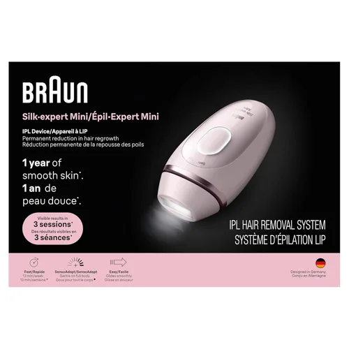 Miniatura 12 de Braun IPL Mini, Seda·Expert Mini, Depilación IPL para Mujeres y Hombres, Reducción permanente del vello láser en casa, IPL1111