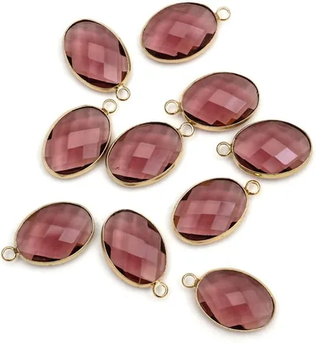 Miniatura 11 de Adabele Colgante de gota de piedra natal de oro de 0.709 in de grado A para aretes personalizados, pulseras, collares, tobilleras, llavero