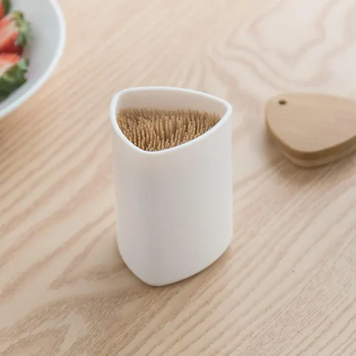 Miniatura 3 de Cabilock Funda portadora de palillos de dientes con tapa de bambú para hotel restaurante