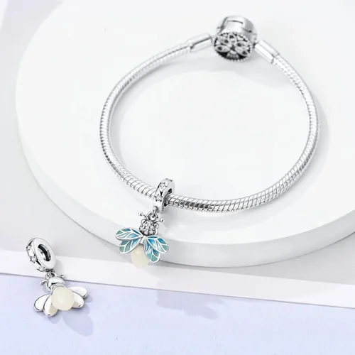 Miniatura 178 de MULA - Dijes de plata de ley 925 para pulseras y collares, colgantes de letras para la familia, cuentas de viaje en avión, dijes de árbol