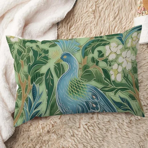 Miniatura 44 de ArogGeld Funda de cojín lumbar asiática de estilo chinoiserie, de lino marrón, pájaro y flor, funda de almohada asiática para sala de estar, A-6