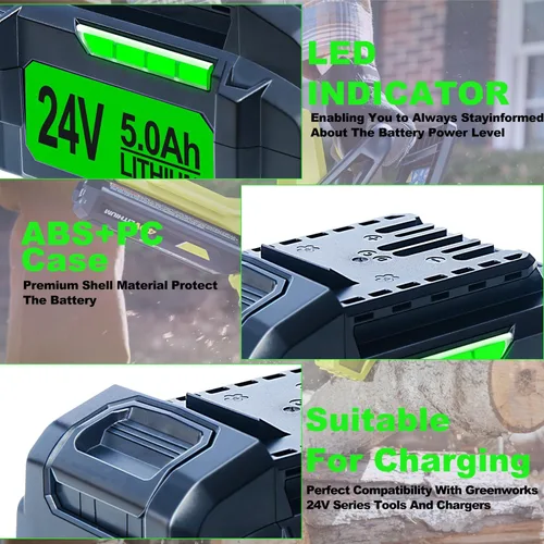 Miniatura 3 de DTK Reemplazo de batería para batería Flex 24V 5Ah FX0331-1 2 paquetes