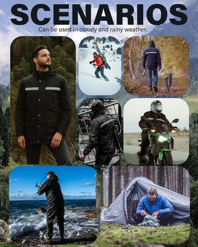 Miniatura 6 de iCreek Rain Suit Waterproof Jacket and Trouser Suit Raincoat for Men and Women Outdoor All-Sport Breathable Anti-storm