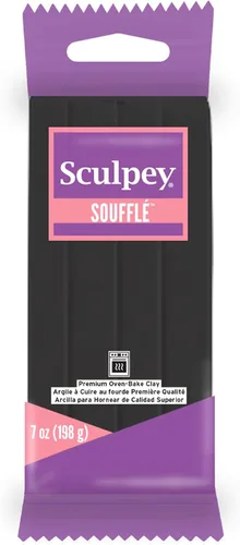 Sculpey Soufflé: arcilla polimérica: semillas de amapola - Paquete de 7 oz -Acabado de gamuza, arcilla ligera para hornear al horno, no tóxica,