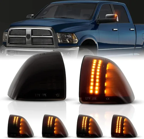Miniatura 9 de Luces LED para placa de matrícula con clips de retención de metal para Dodge Ram 1500 2500 3500 2003-2018 lámpara de parachoques trasero 2PCS, 6000K