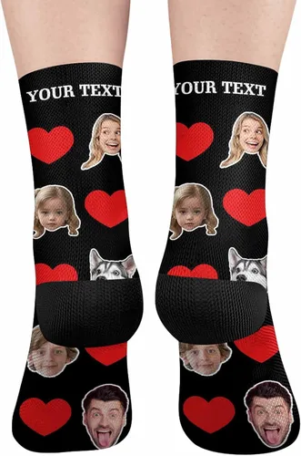 Miniatura 163 de Artsadd Calcetines personalizados para mujeres y hombres, amantes de los perros y gatos, regalos divertidos unisex personalizados