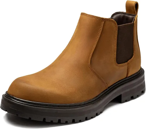 Miniatura 10 de Holy dove Botas Chelsea con plataforma y puntera ancha para hombre, botas casuales de vestir al tobillo