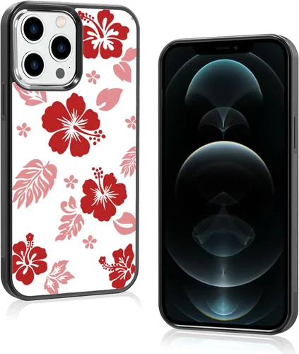 Miniatura 29 de Funda para iPhone 8 Plus y iPhone 7 Plus, linda funda Kawaii azul hibisco hawaiano floral estética floral para niñas preppy mujeres