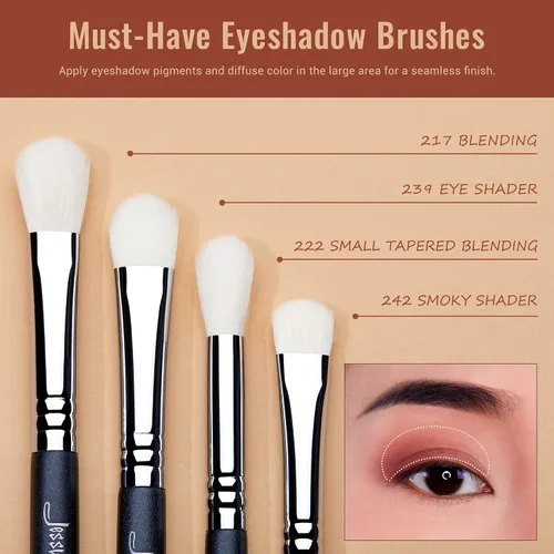 Miniatura 3 de Jessup Pinceles de sombra de ojos T340 con brochas de maquillaje Jessup T497