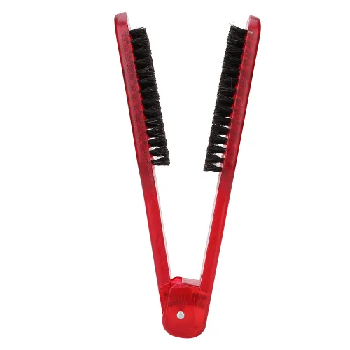 Miniatura 7 de Sh de doble cara, herramienta de peine para enderezar el cabello, herramientas en forma de V para peluquería casera [rojo]